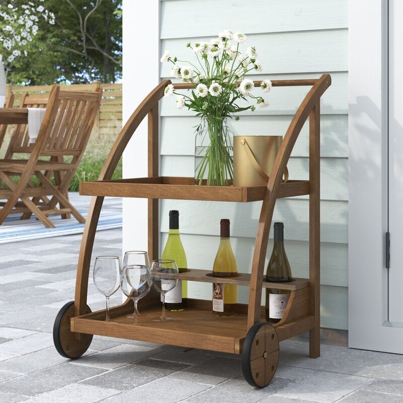 Stylish Wood Outdoor Patio Bar