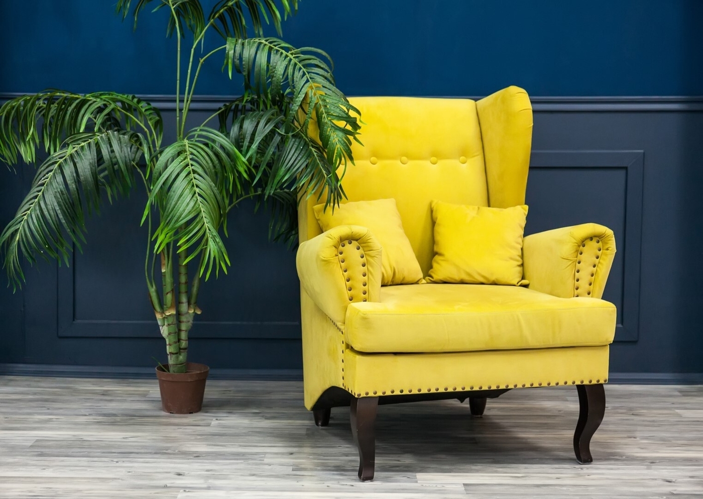 Stylish yellow chair