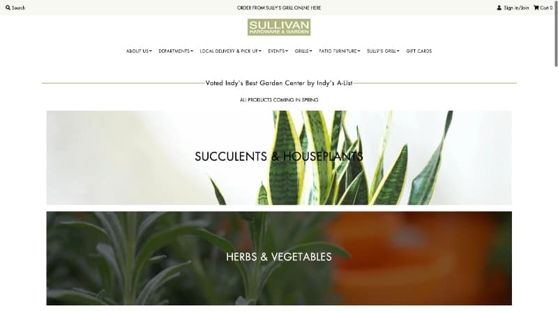 sullivan hardware ad garden
