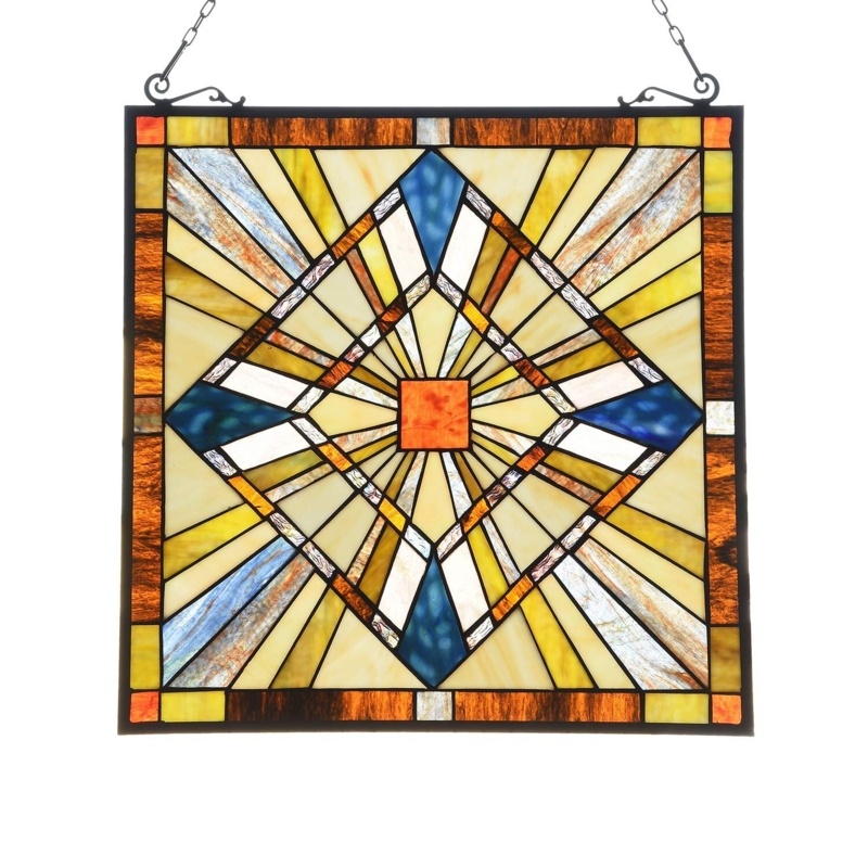 Sun Catcher Stained Glass Window Panel
