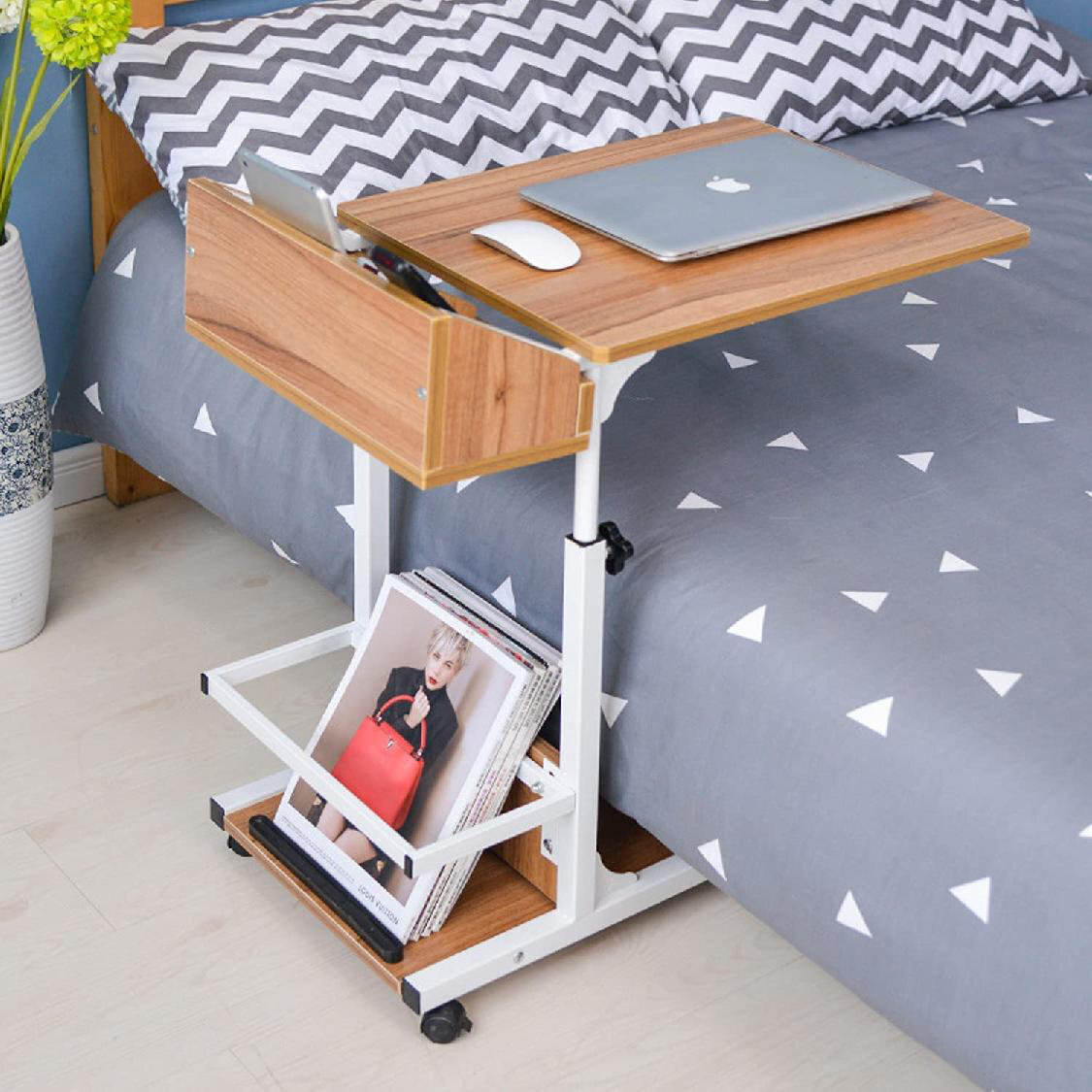 Table Tray with Cubby and Storage
