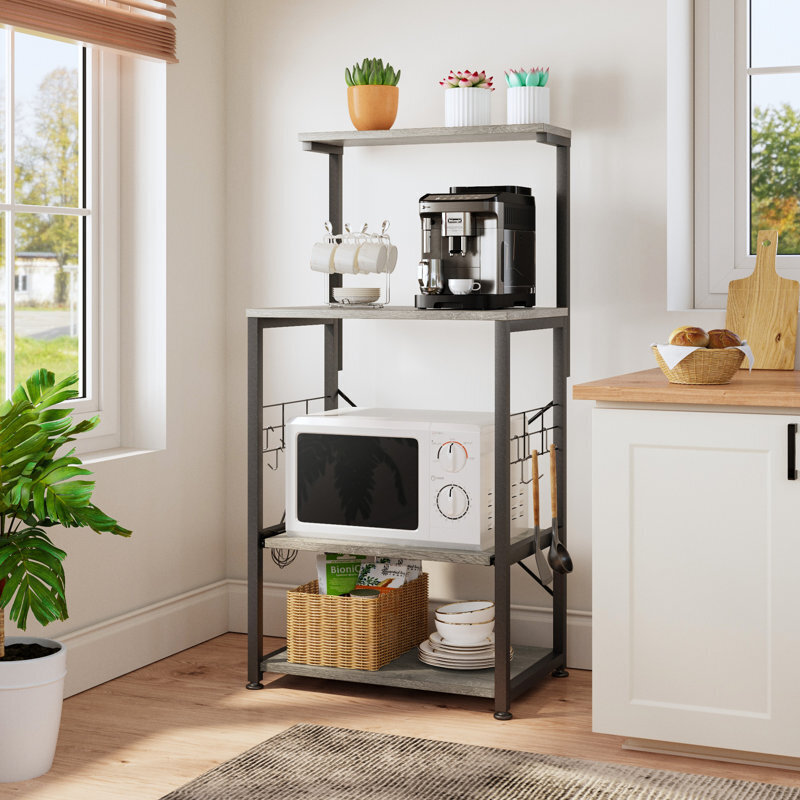 Tall Compact Rolling Microwave Cart