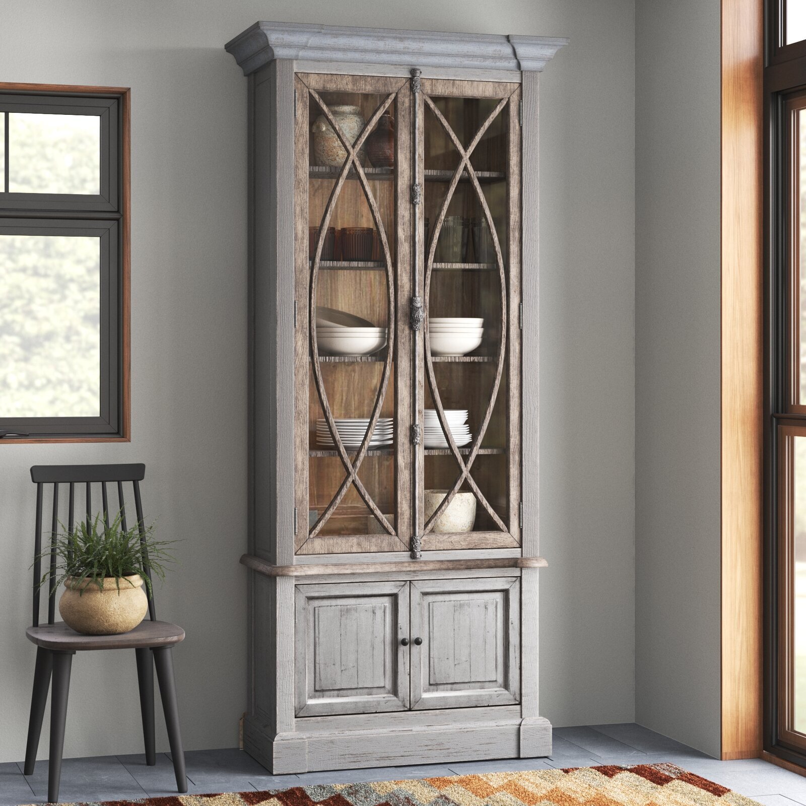 Tall Rustic Curio