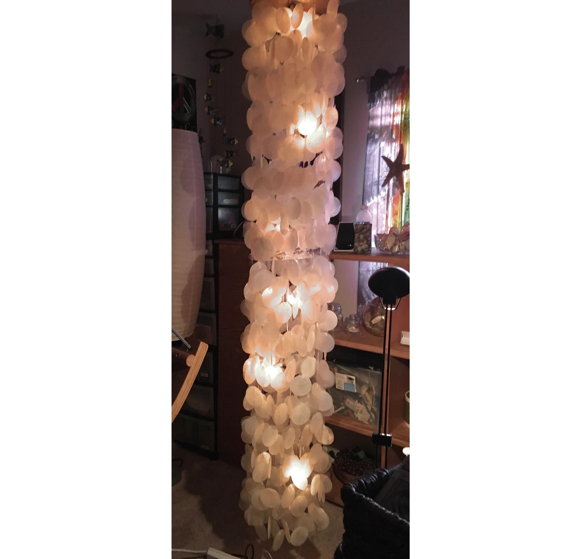 Tall Seashell Floor Lamp
