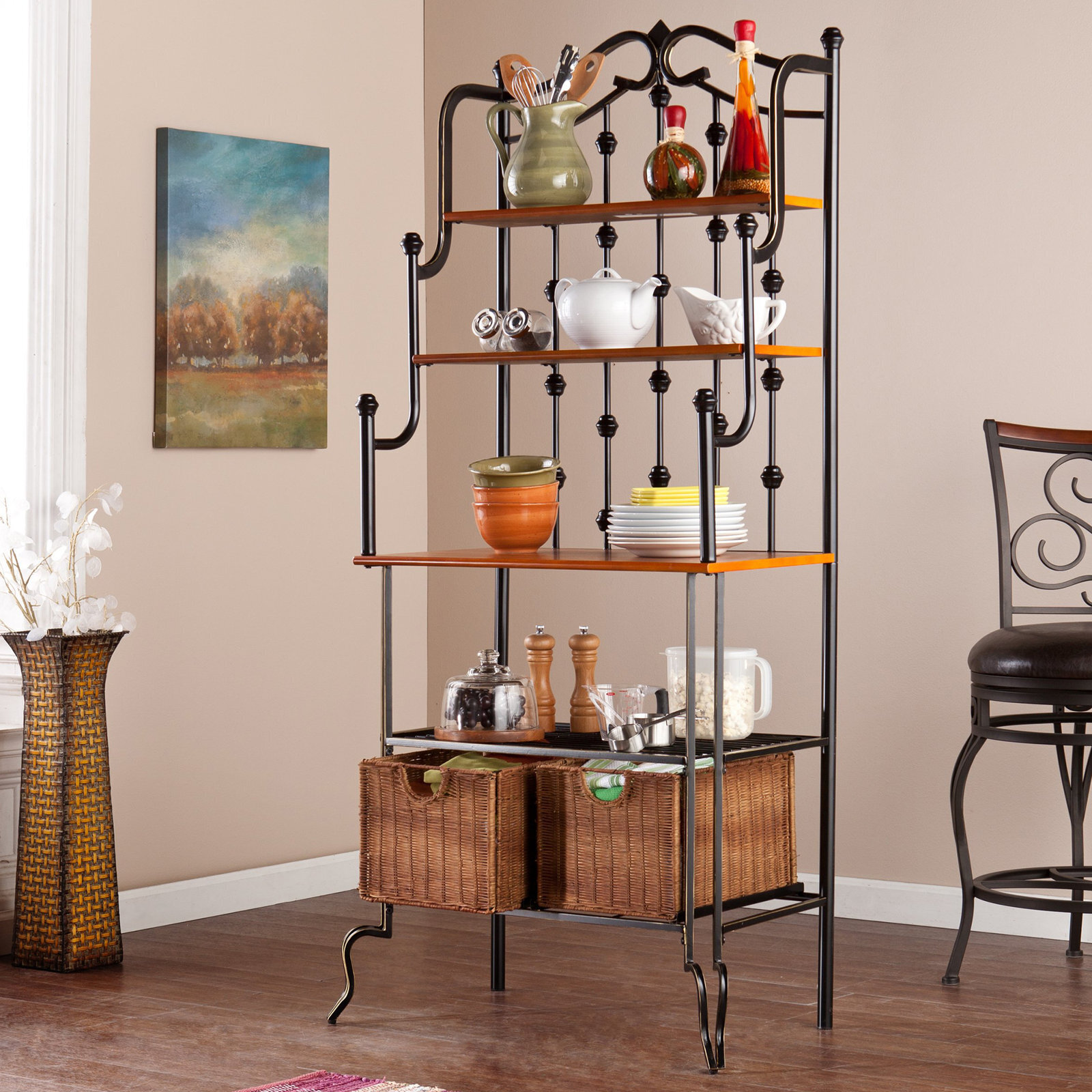Wooden Bakers Rack