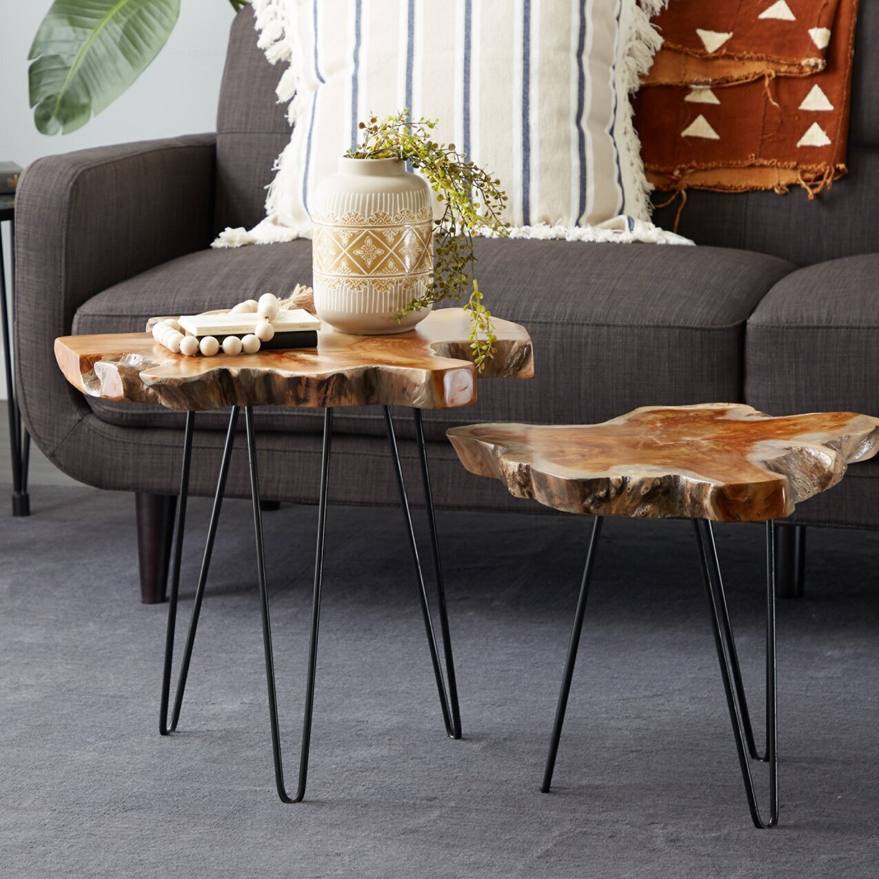 Teak end tables