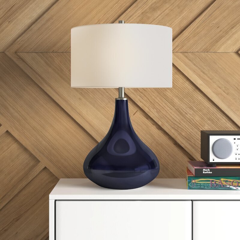 Teardrop Shaped Navy Lamps for Bedroom
