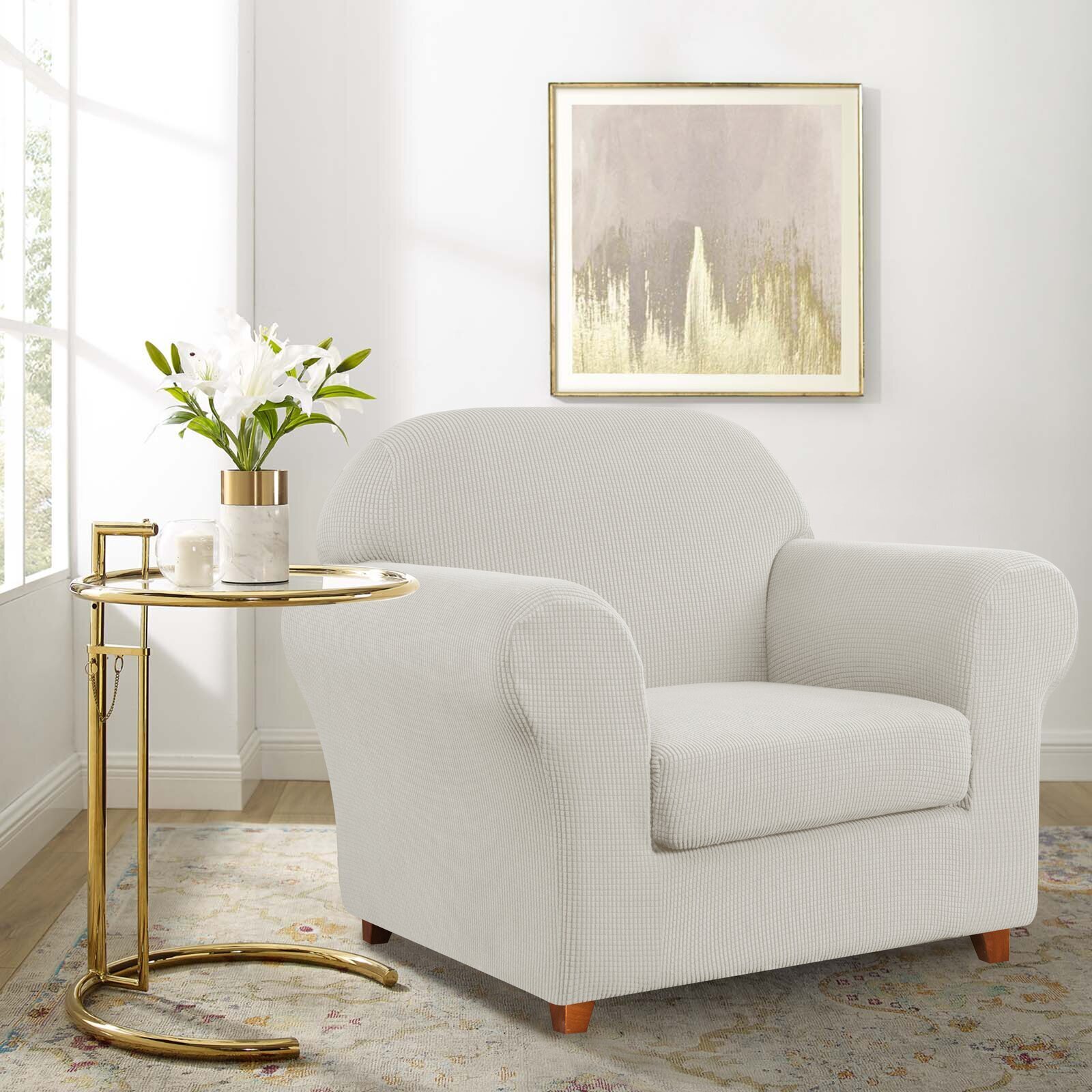 Textured Club Chair Slipcover