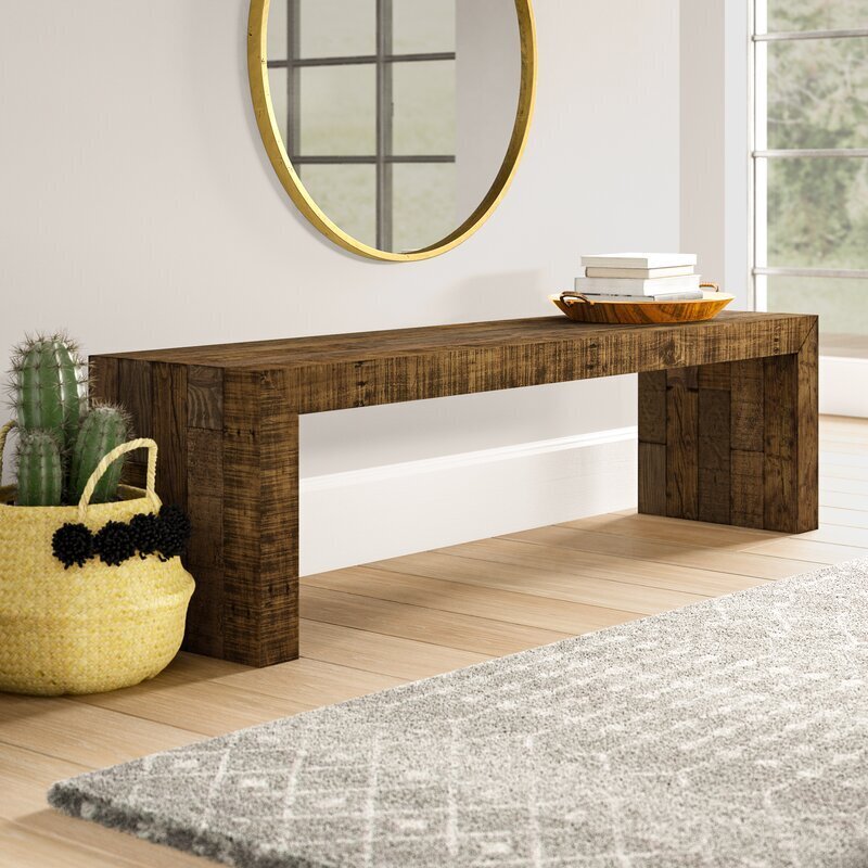 Thick Reclaimed Wood Bench