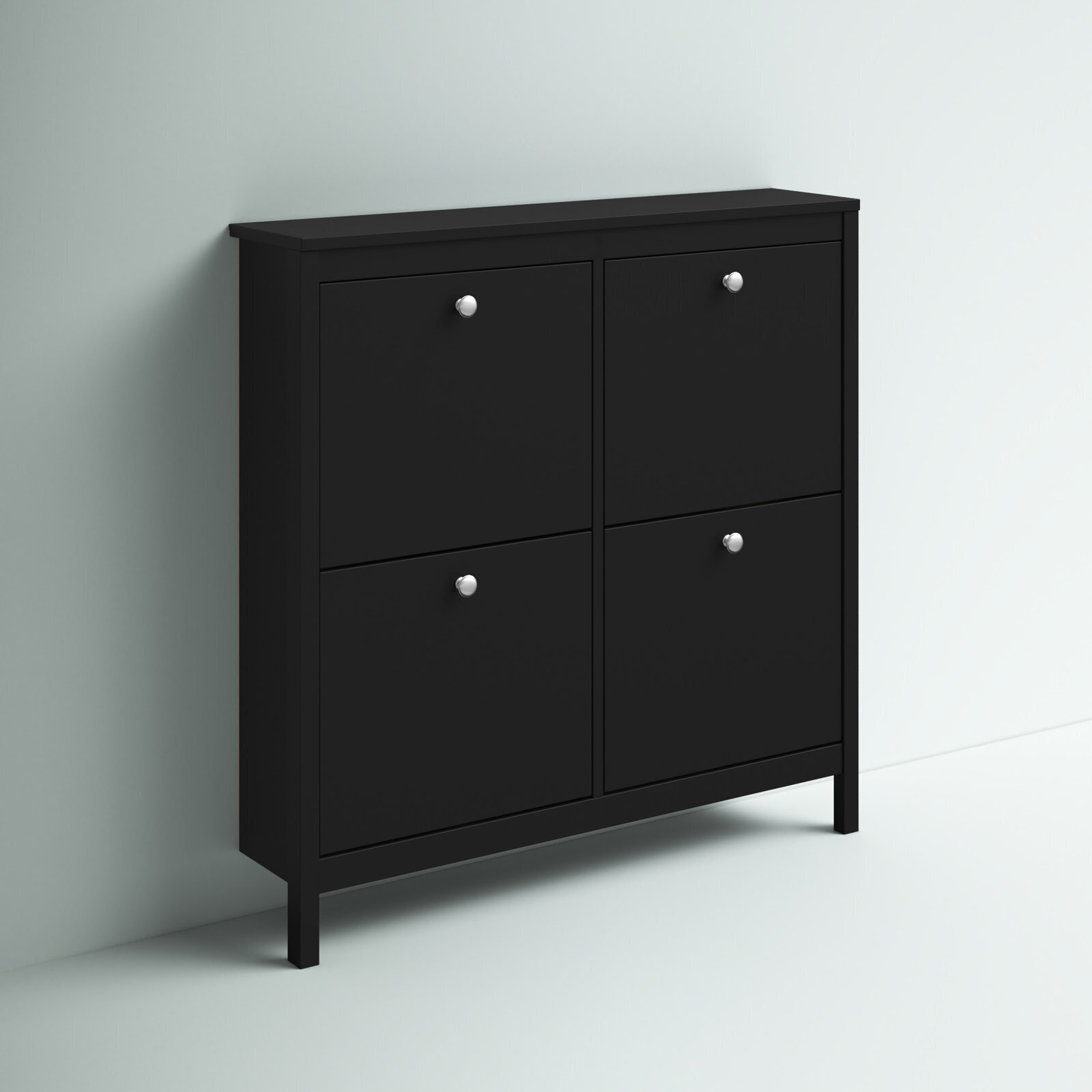 Black Shoe Cabinet With Doors