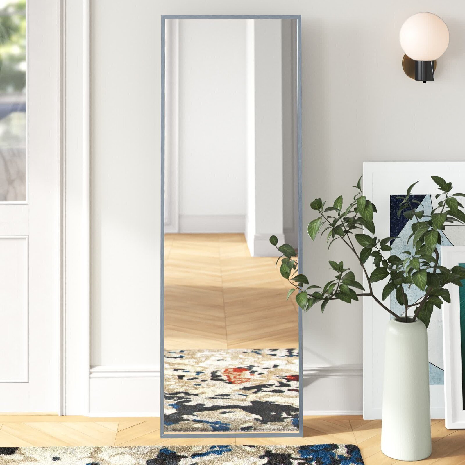 Thin Framed Floor Mirror