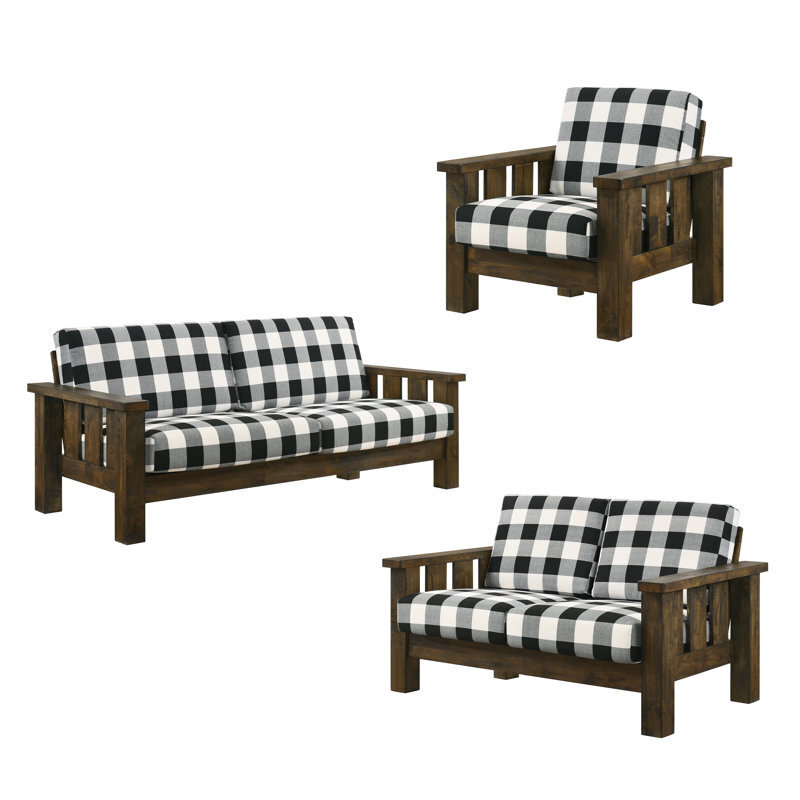 Three Piece Country Living Room Furniture Set