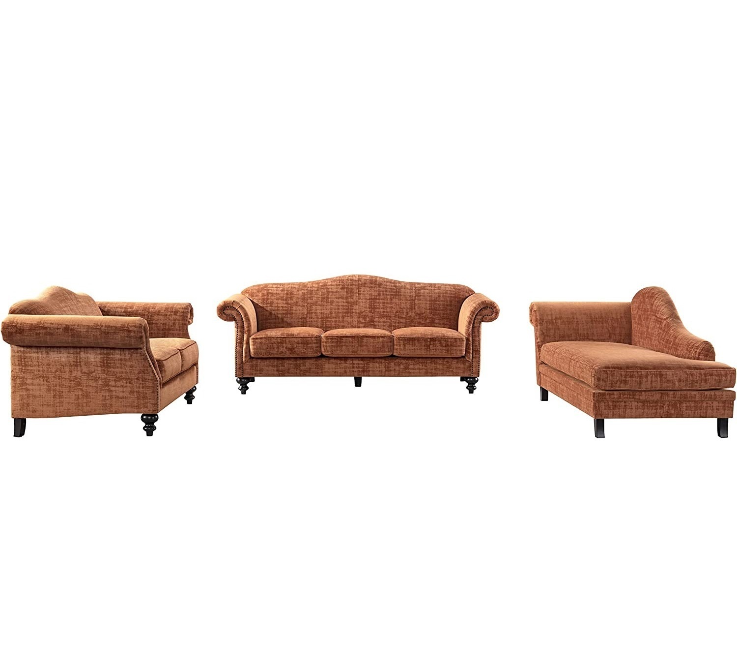Three Piece Vintage Mediterranean Living Room Set