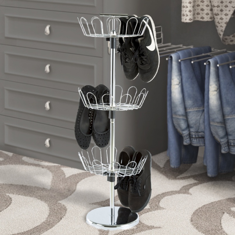 Three Tier 18 Pair Shoe Rack