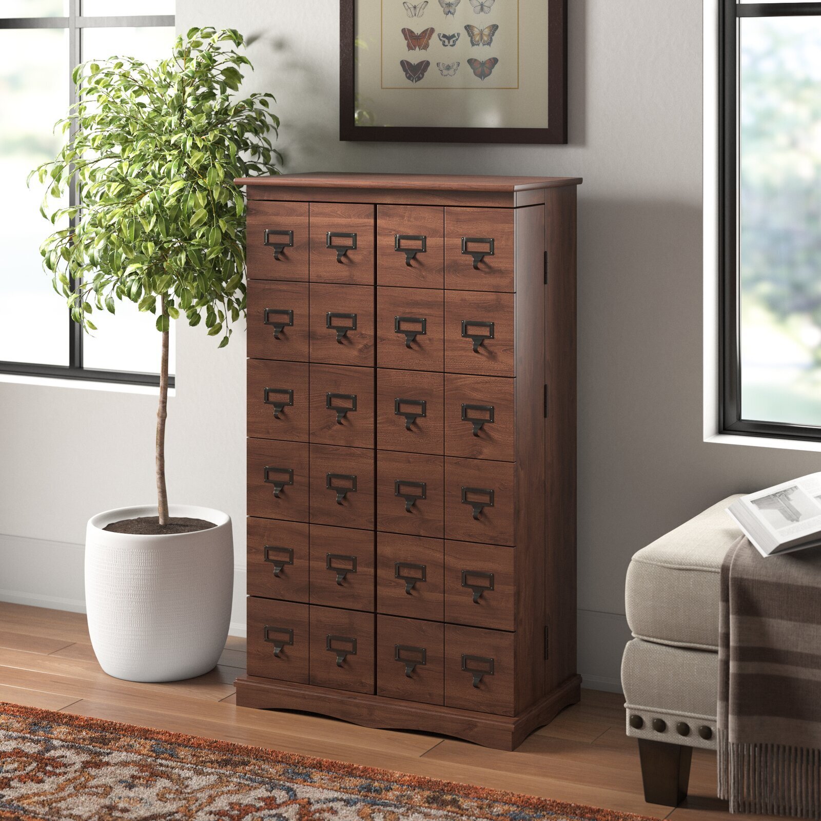 Three Unit Apothecary Media Cabinet