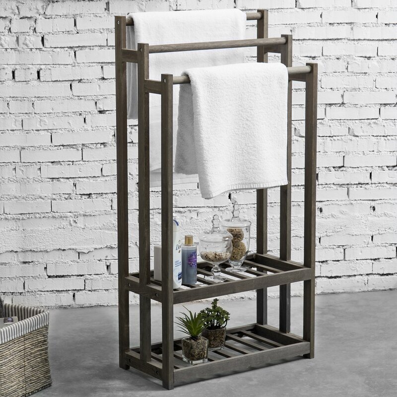 Towel Stand With Shelves