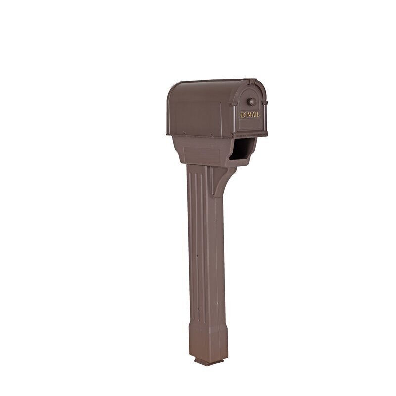 Traditional Bronze Mailbox With Post 