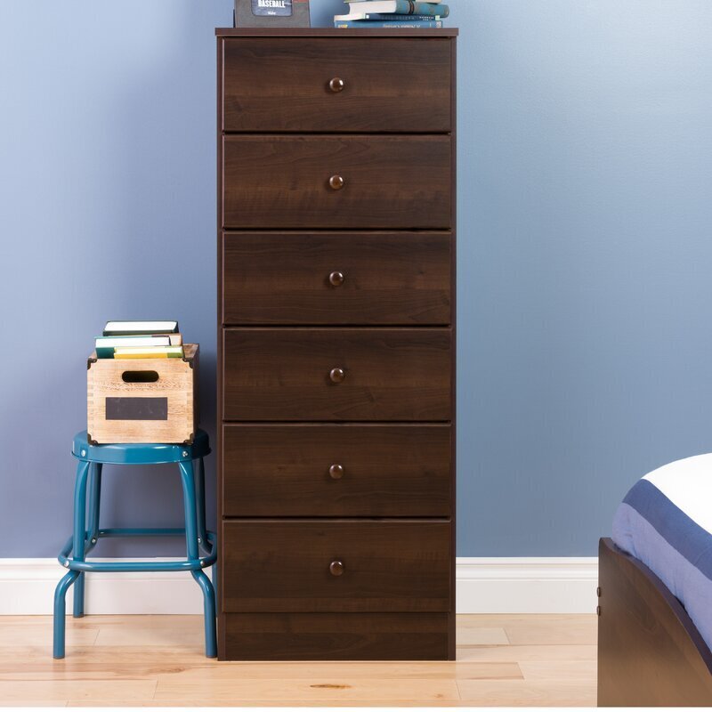 Traditional Contemporary 6 Drawer Wood Lingerie Dresser