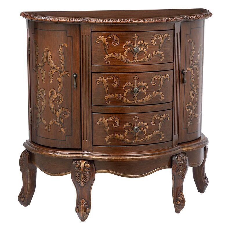 Demilune Console Cabinet