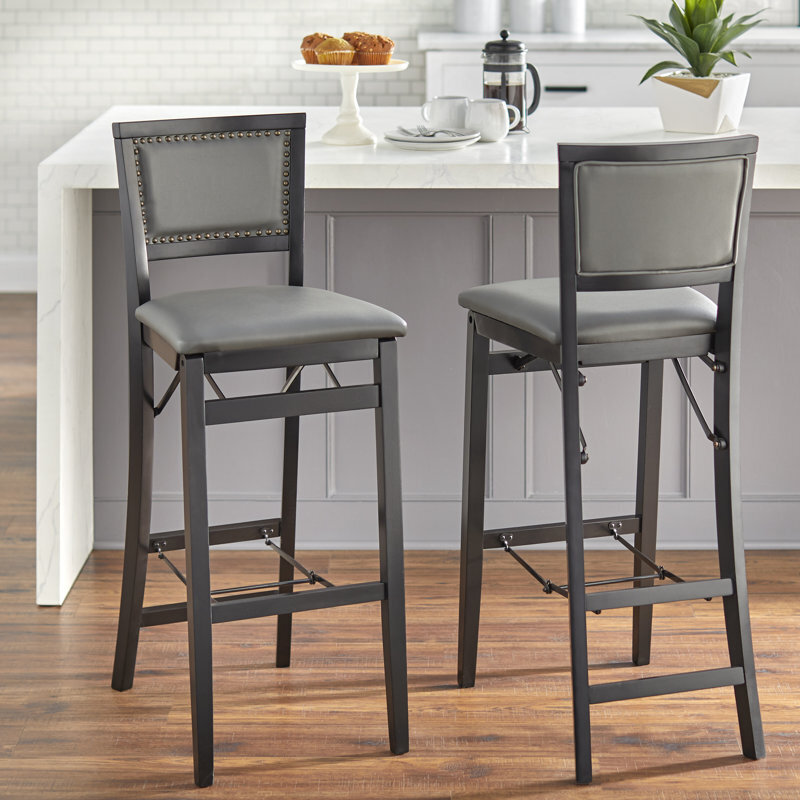Transitional padded bar stools