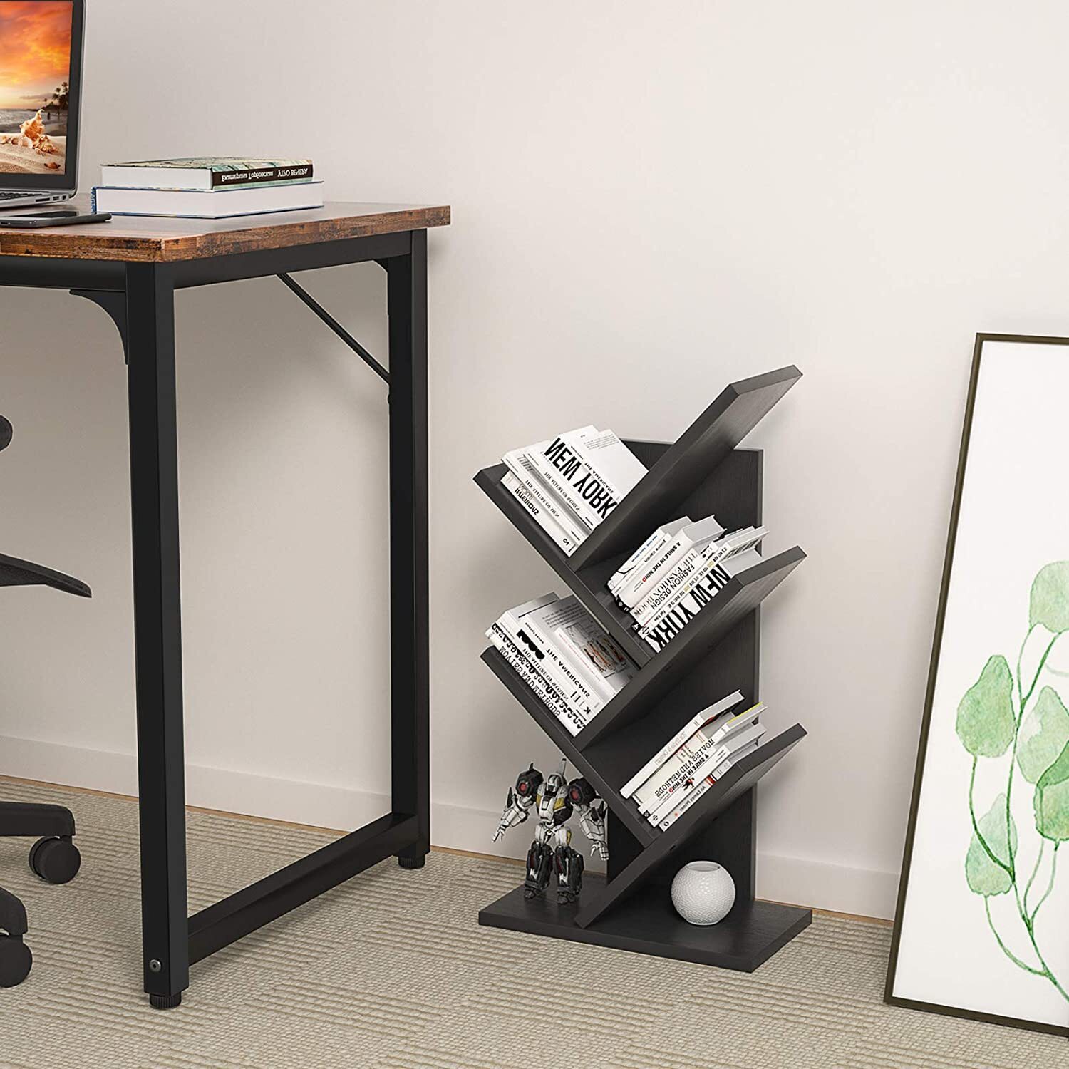 Tree Branch Bookshelf for Tabletop