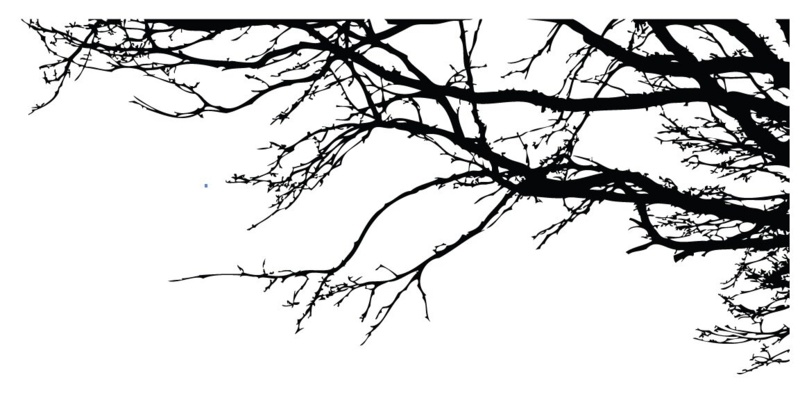 Tree Top Branches with Birds Wall Decal