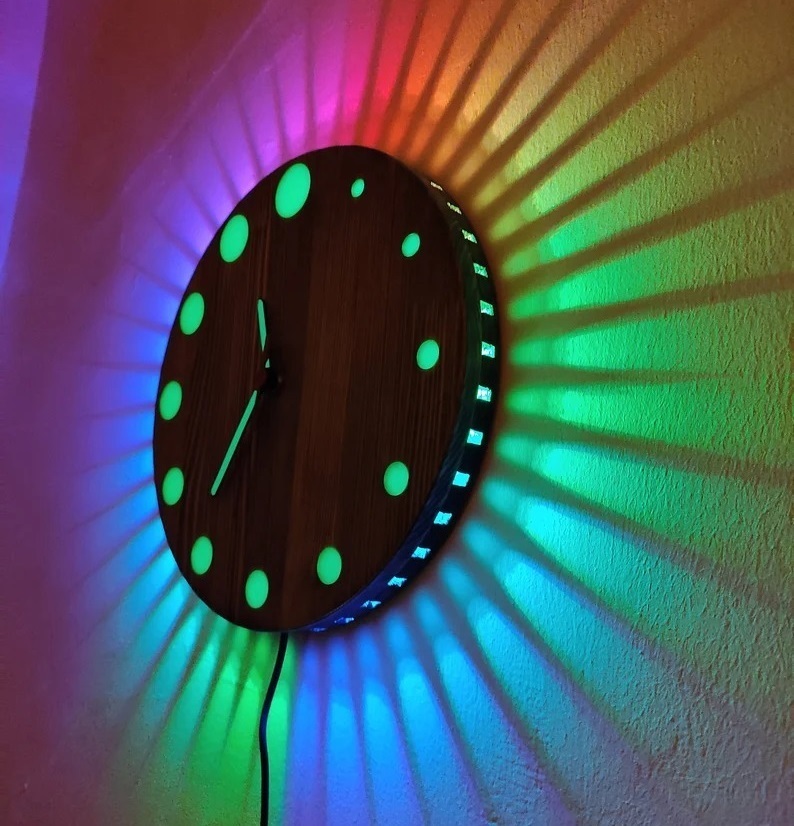 Neon Wall Clocks