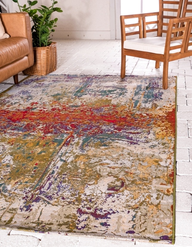Trona Machine Woven / Power Loomed Multi Indoor/Outdoor Rug
