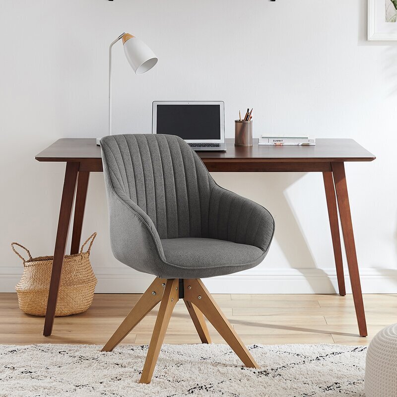 Tufted back chromcraft swivel chair