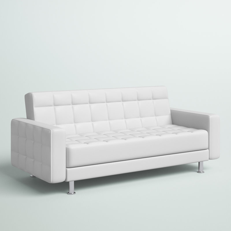 Tufted Back Modern Reclining Loveseat