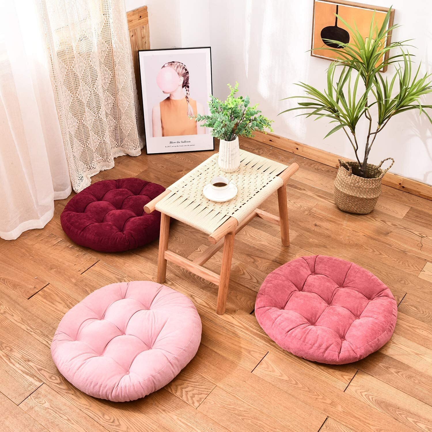 Tufted Round Floor Cushion