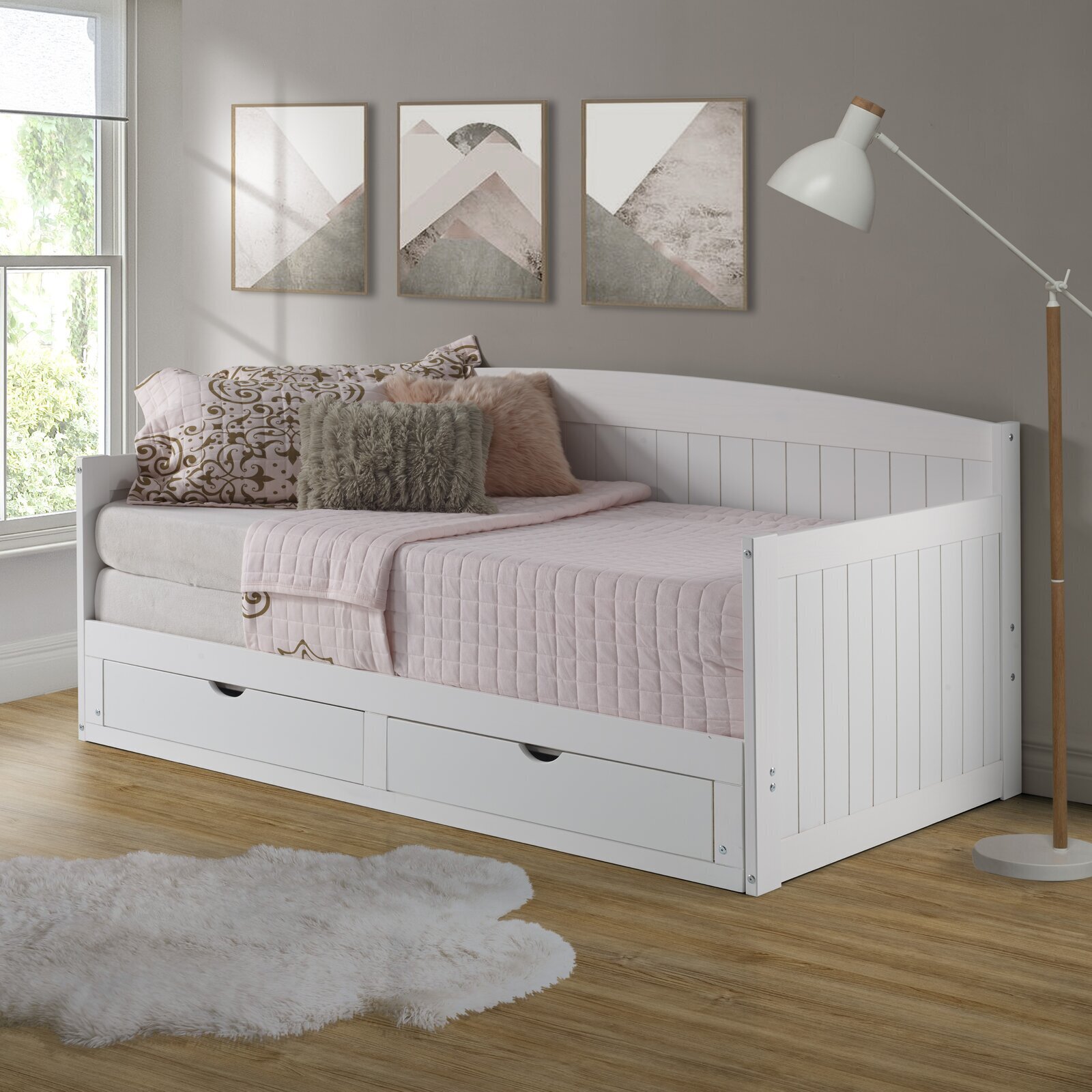 Solid Wood Daybed With Trundle