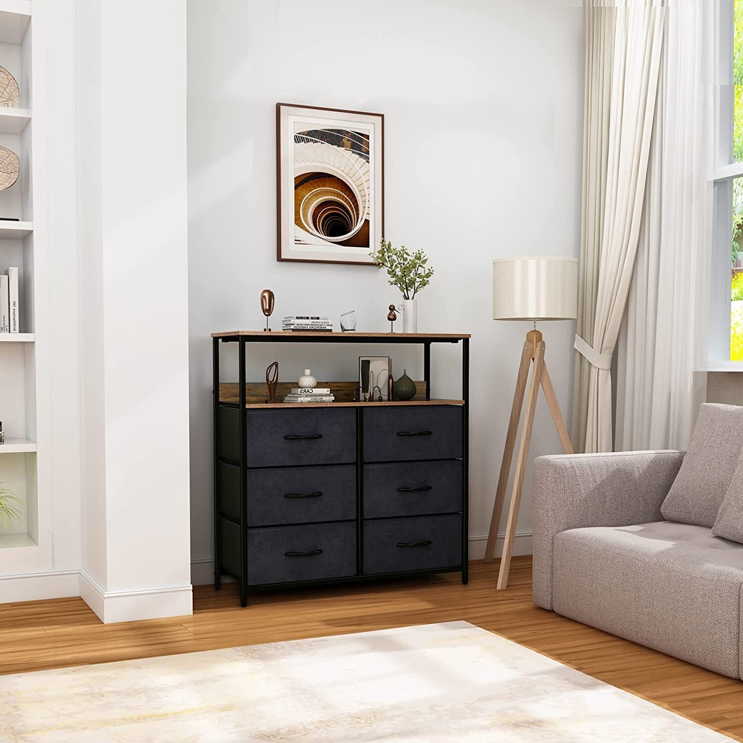 Two Tone Dresser Hutch Top
