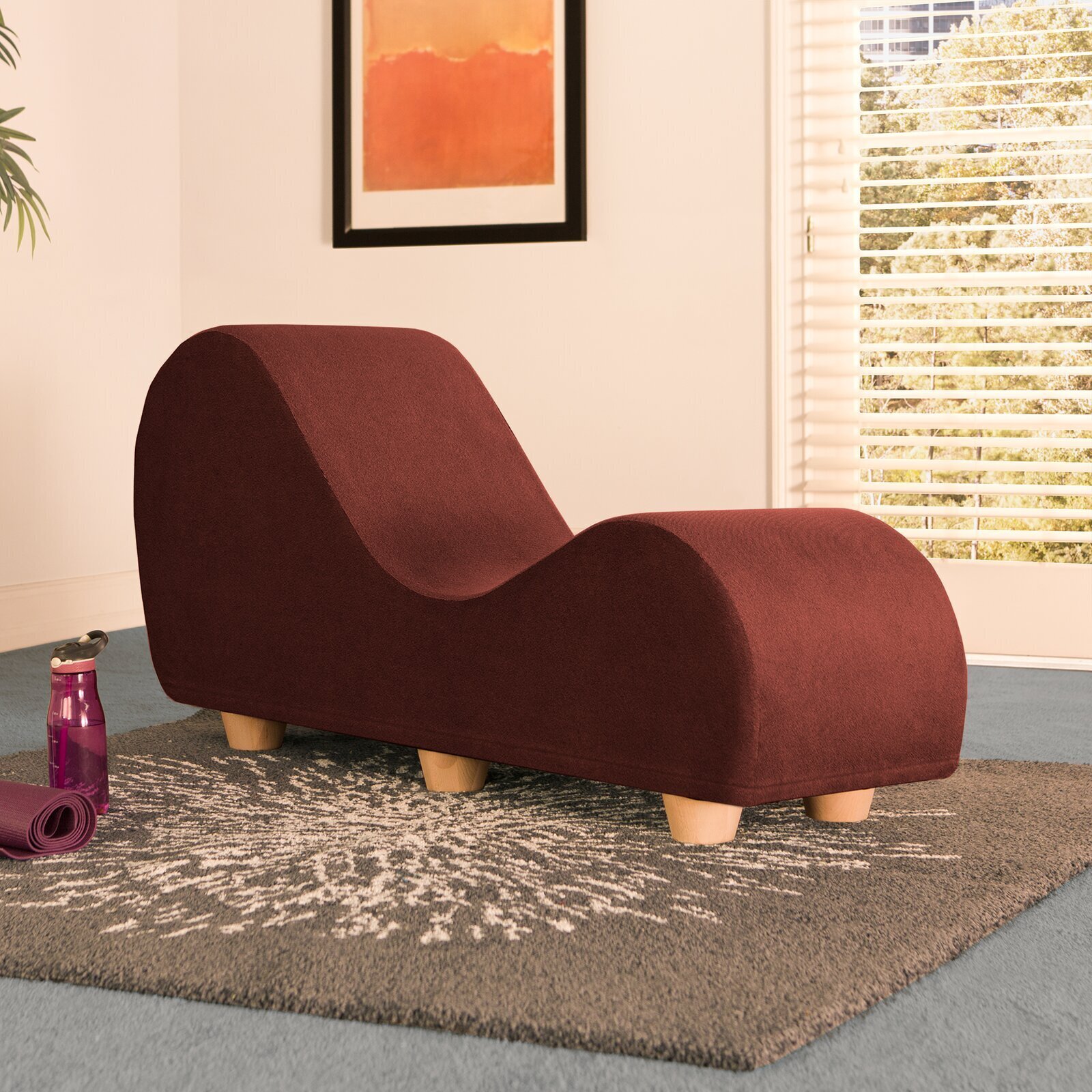 Unique Red Velvet Chaise Lounge