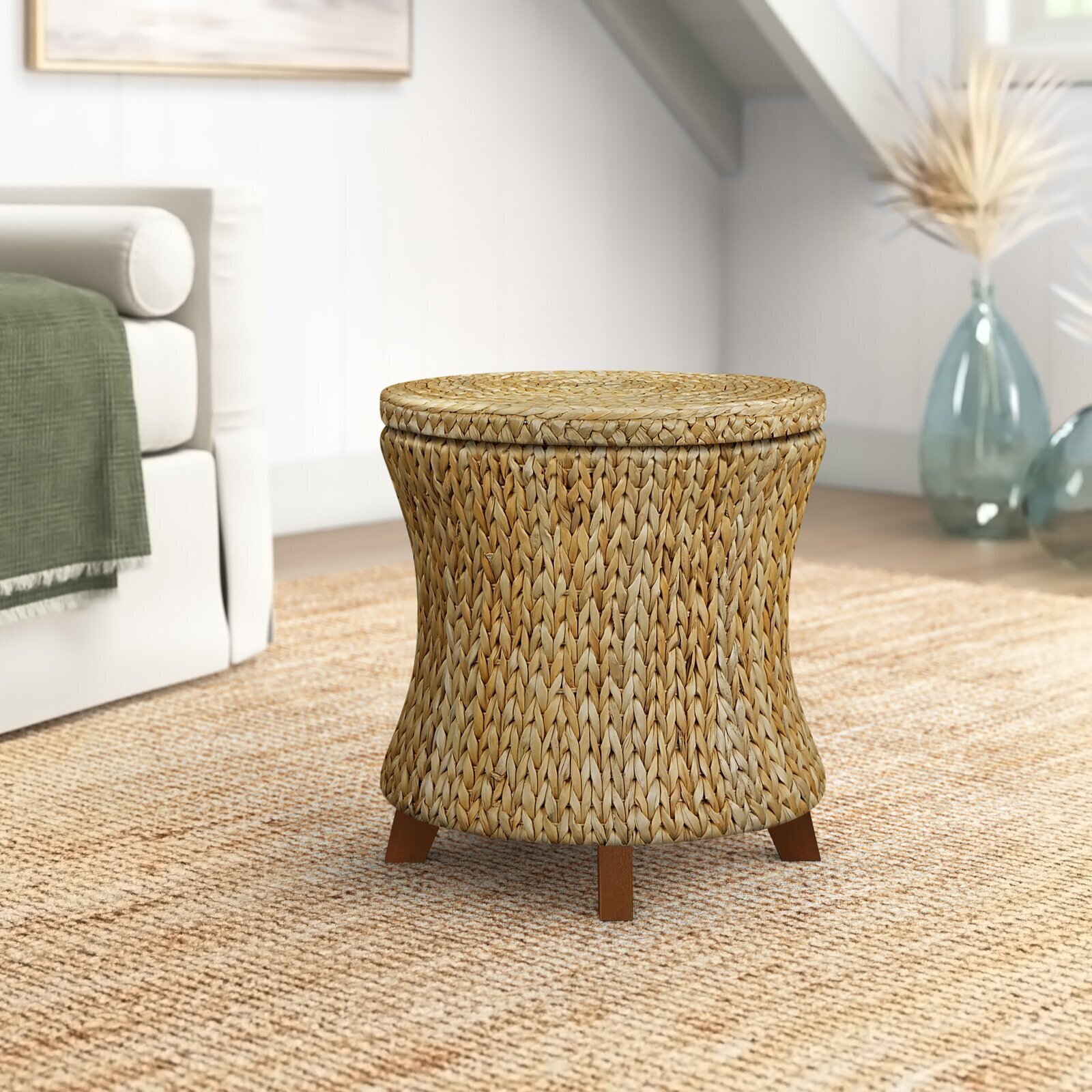 Unique Wicker Storage Ottoman