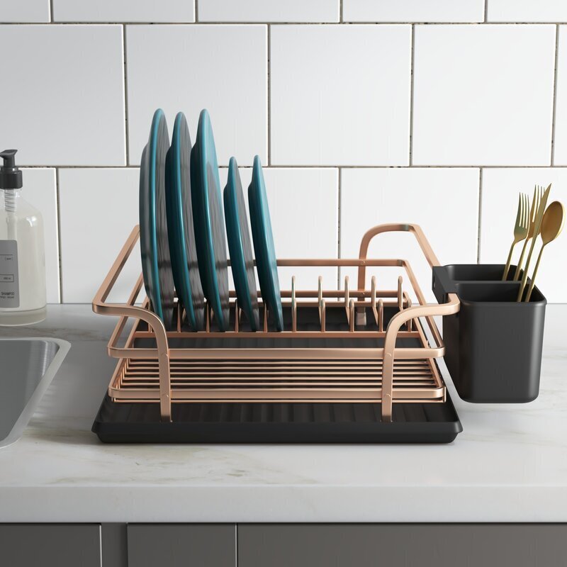 Upscale Classic Style Aluminum Dish Drainer 