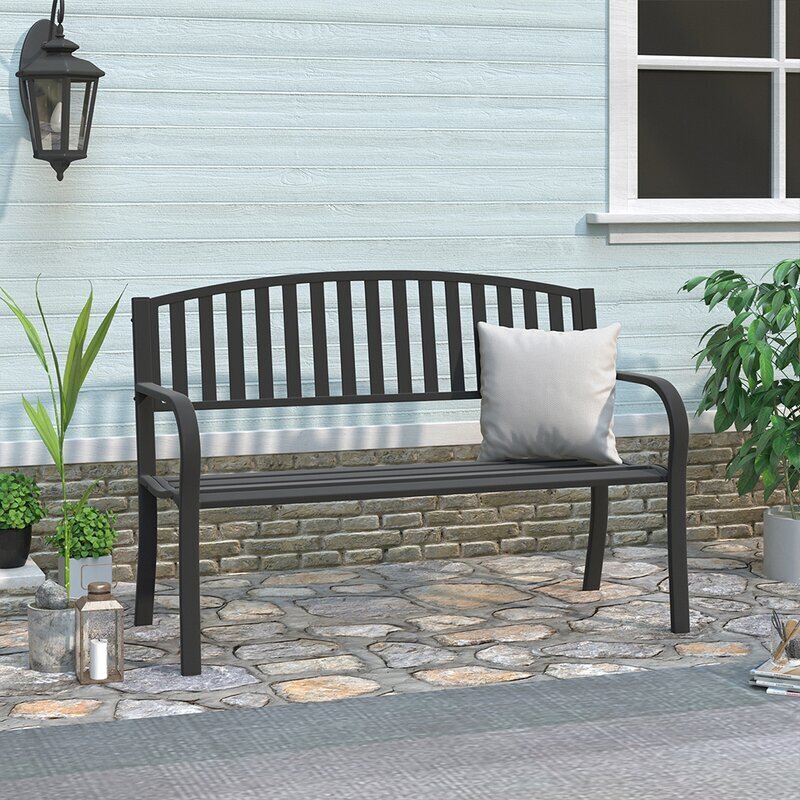UV Resistant Outdoor Metal Bench