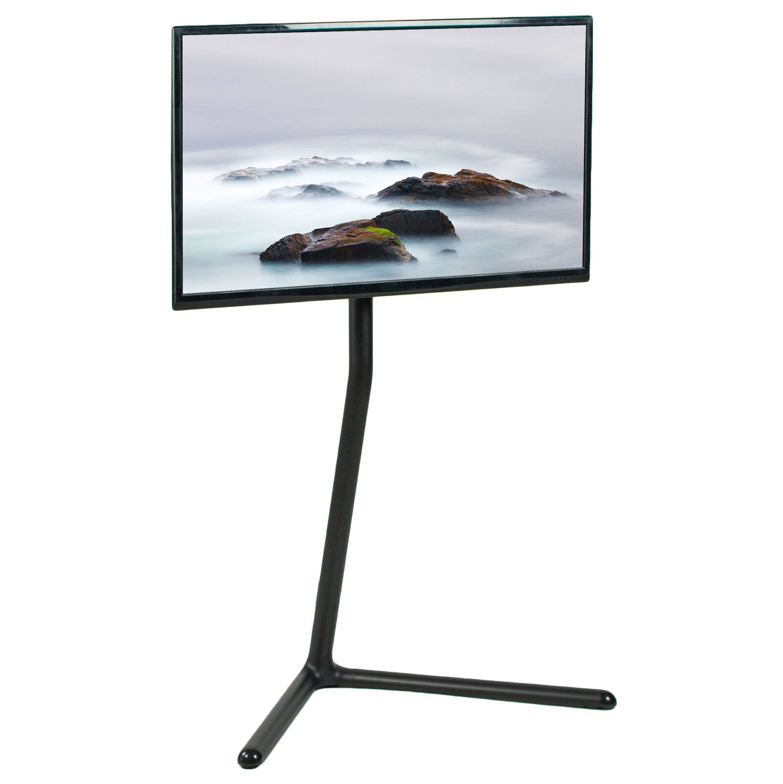 V Base TV Stand With Swivel Mount
