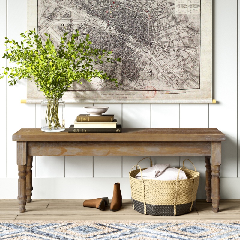 Valerie Solid Wood Bench