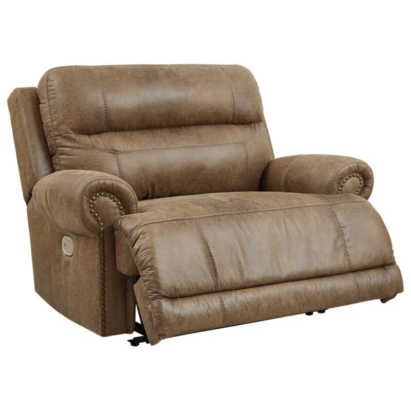 Vegan leather half recliner