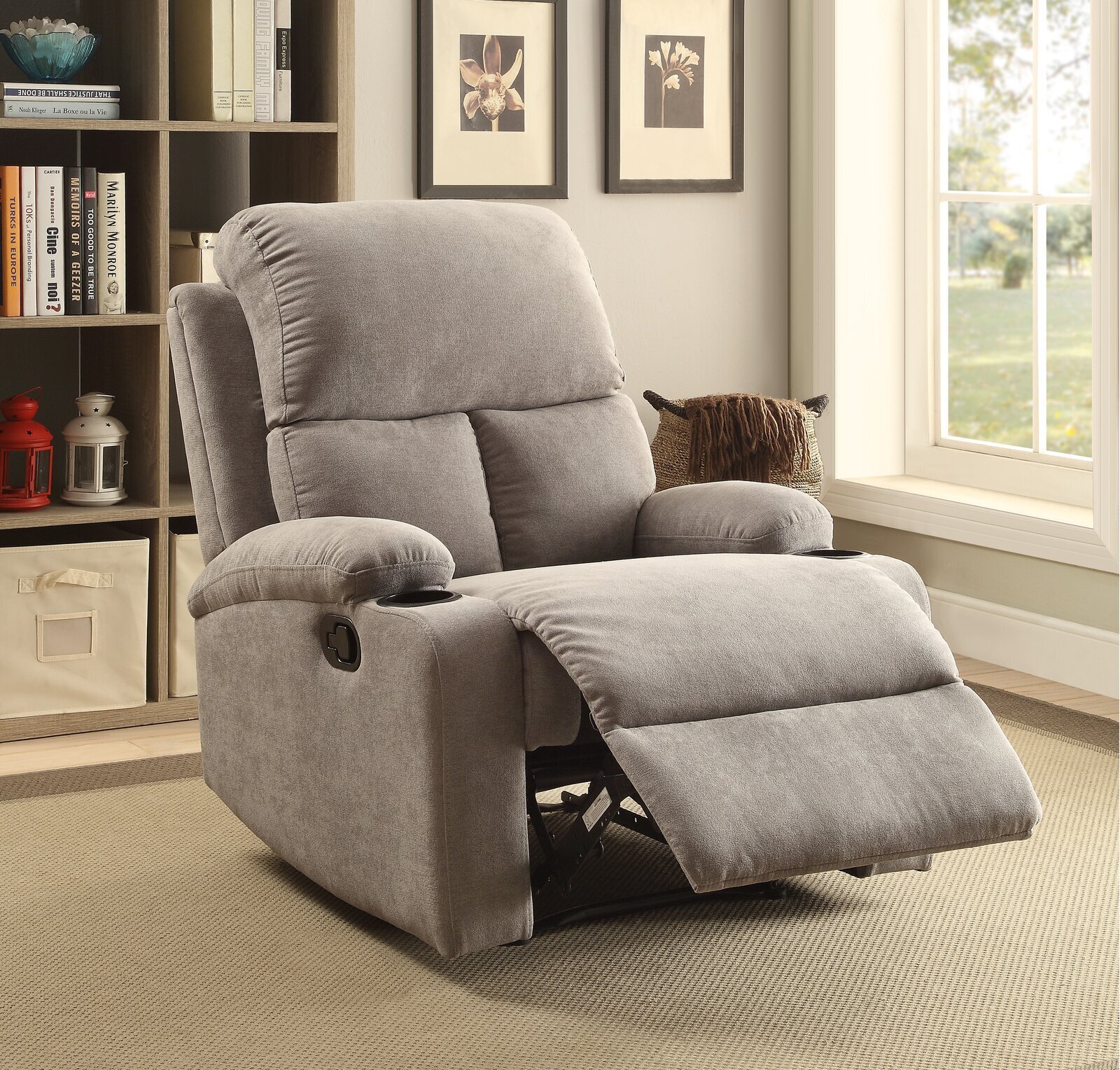 Velvet High Back Recliner