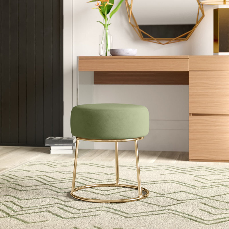 Velvet Vanity Stool