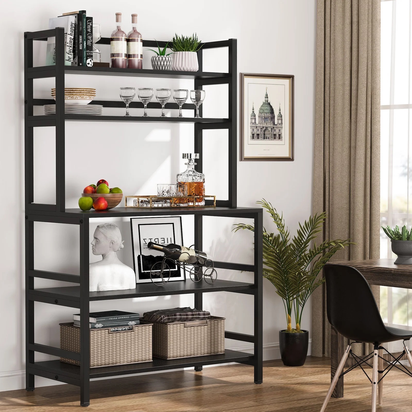 Versatile Baker's Rack with Microwave Compatibility