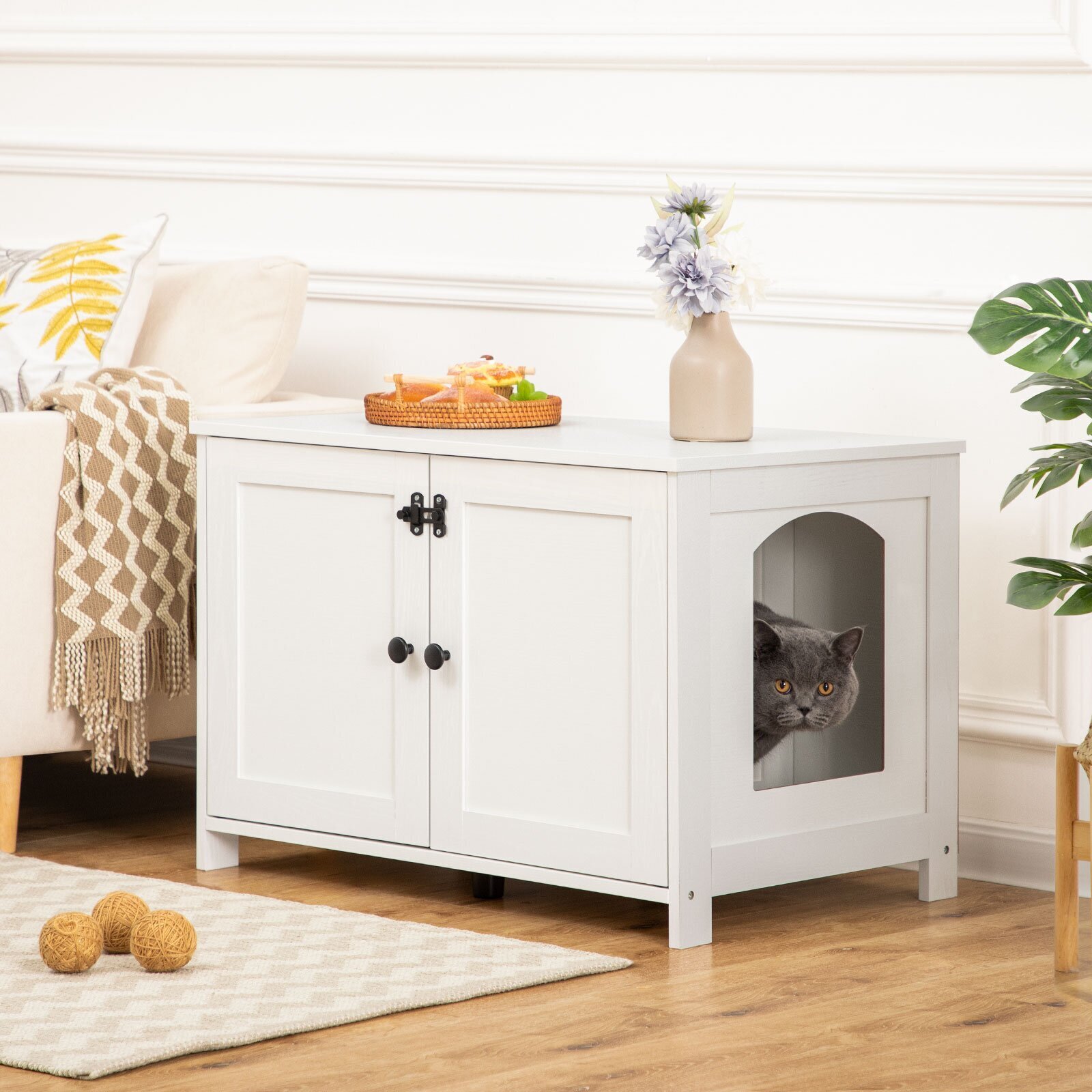 Versatile cat litter box furniture