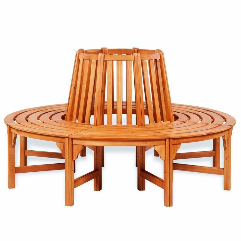 Versatile tree bench with functional back