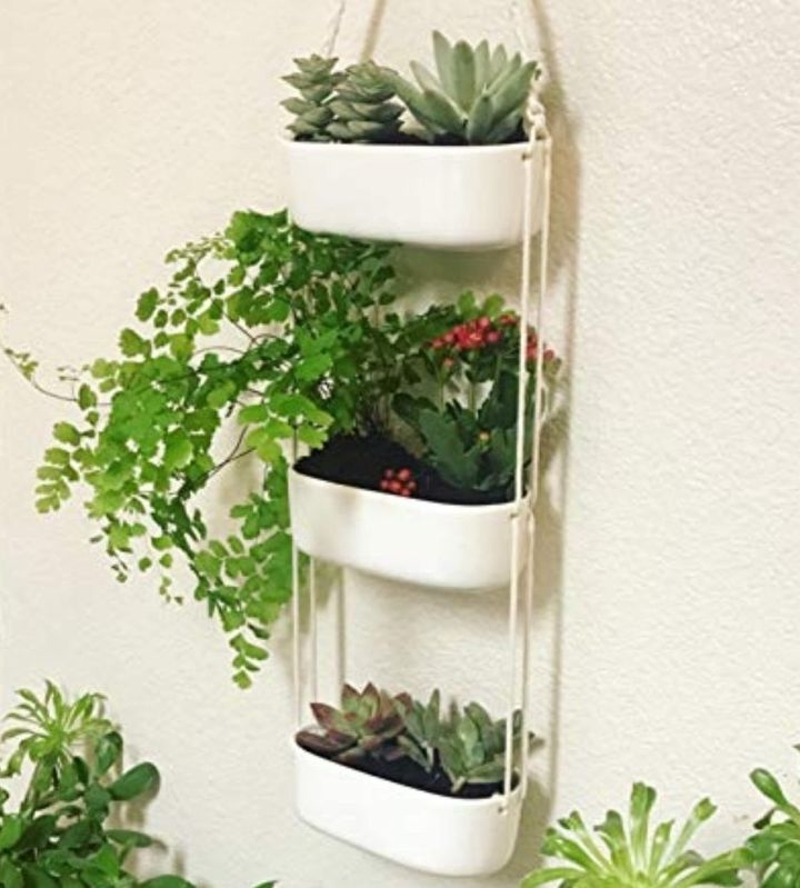 vertical ceramic wall hanging planters