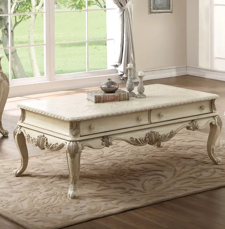 Victorian Coffee Table with Drawers