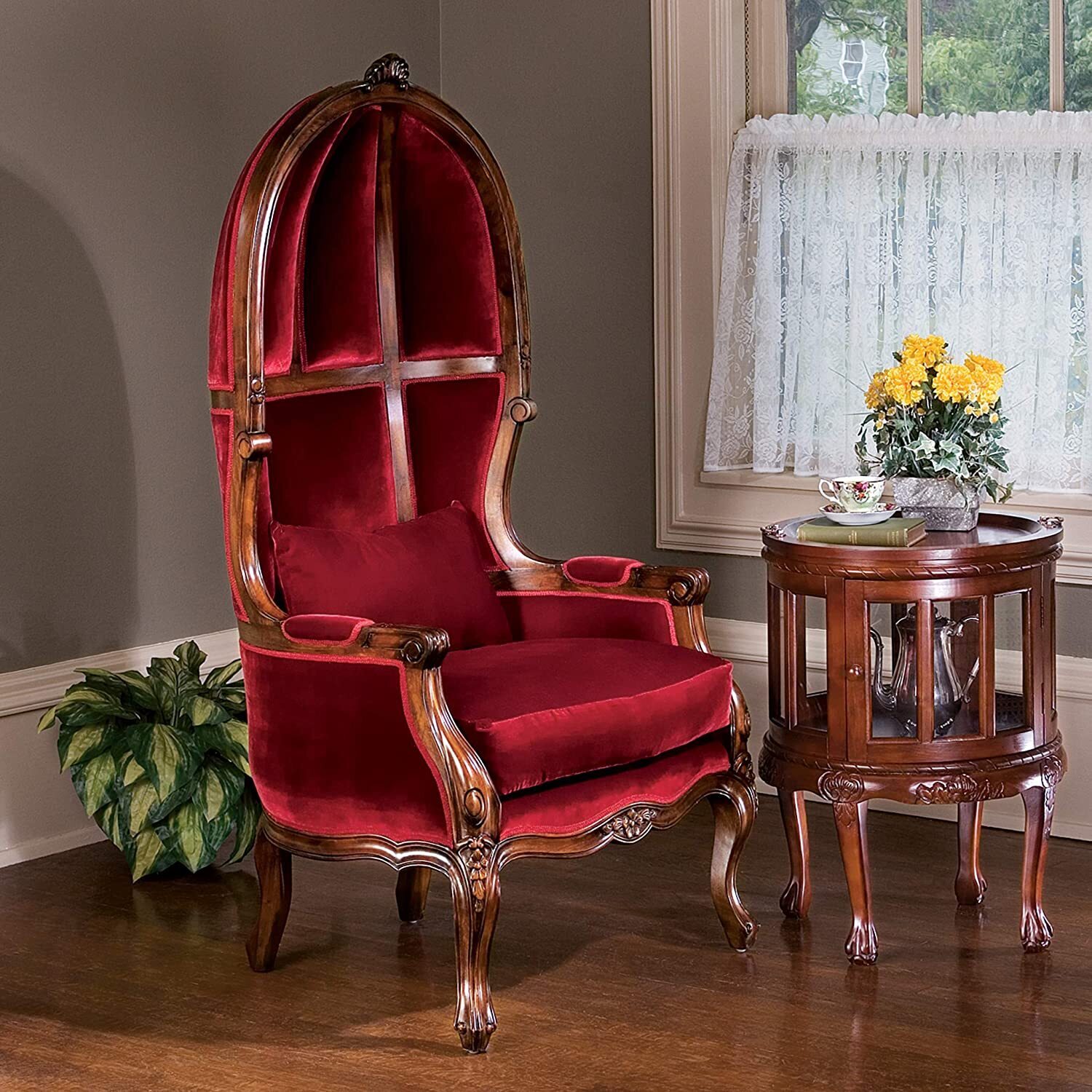 Victorian Hand Carved Balloon Chair