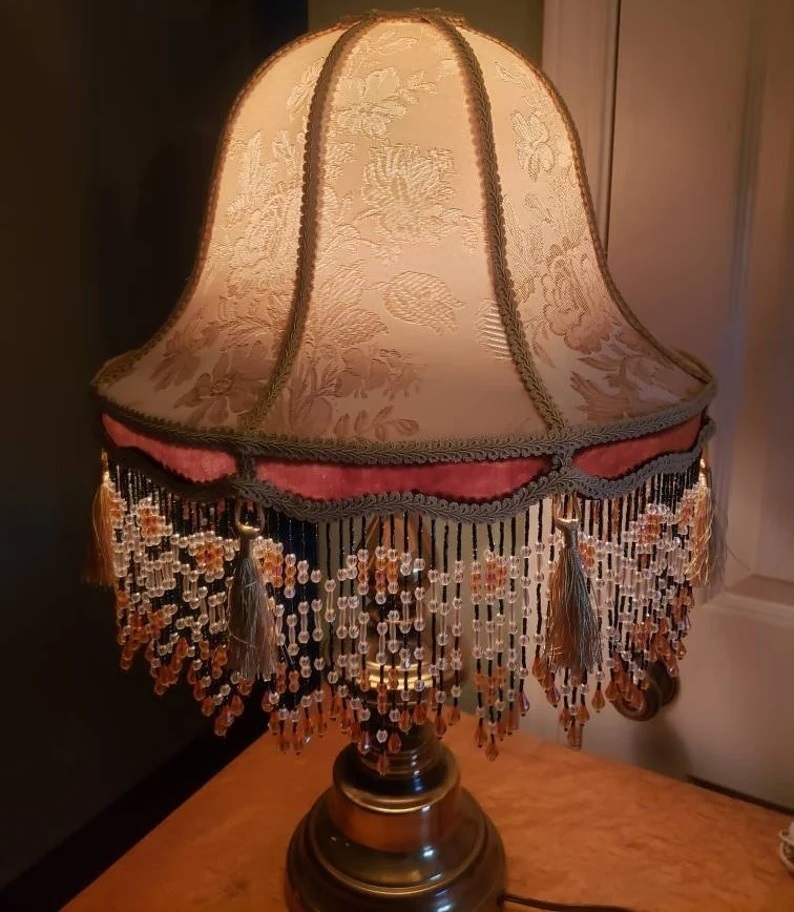 Victorian Style Beaded Chandelier Shade 