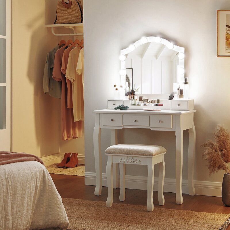 Victorian vanity with lights 